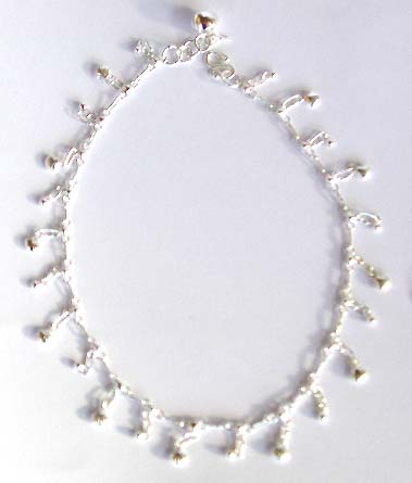 Anklet Wholesalers Carry Silver Anklet with Silver Shell Drops