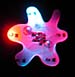 flashing blinking badge body light with magnet backing, star shape with red and blue light