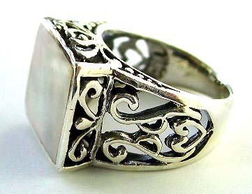 mother of pearl ring