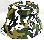 Fashion cotton double sided bucket hat, one side of natural black, and flipped over for army fashion with zipper design