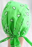 Apple green with water drop pattern design fashion cotton skullcap