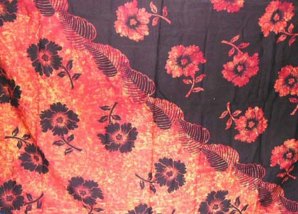 Wholesale sarong - Double color tan and black color fashion sarong wrap with flower design, Wholesale canga kanga sarong