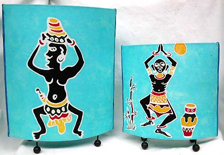 Craft home decor - tribal figure design assorted color fashion lampshape set