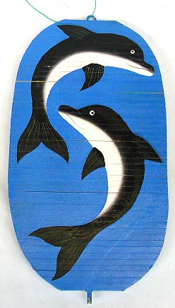 Baby shower decor online - black dolphin light / dark blue fashion wind dancer