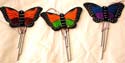 Assorted color butterfly windchime with 3 metal pipes