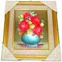 Golden edge decor assorted design fashion oil painting picture from Bali artists, randomly pick