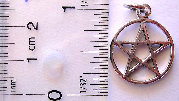 star of David necklace - Cut-out star in circle design 
sterling silver pendant