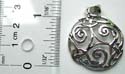 Cut-out Celtic knot pattern design sterling silver pendant