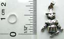 Arms and legs movable little boy pattern design sterling silver pendant