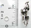 Naked woman on man's back design sterling silver pendant