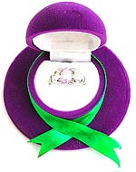 purple ring box display 