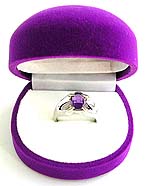 purple velvet geomatric shape jewelry gift box for ring