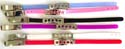 Assorted color fashion bracelet with 5 carved-out star pattern decor in center