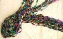 Assorted color beads forming fashion curtain pull 