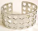 Womens clothing accessory of fashion bangle bracelet with multi carved-out star pattern 