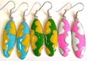 Assorted enamel color elliptical shape design fashion fish hook earring 