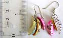 Assorted color seashell forming fashion earring with fish hook to fit 