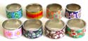 Assorted color and design wide band fashion fimo ring, randomly pick by our staffs 