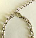 Light blue cz stone embedded flower pattern design fashion slave ring bracelet