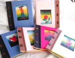 Handmade photo album with button, assorted color and pattern design, randomly pick by our warehouse staffs