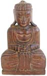 Tropical wood made of brown Tahiland buddha statue