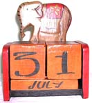 Indonesia elephant wooden calender