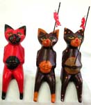 Wooden fishing cat table decor, assorted color randomly pick by our staffs 