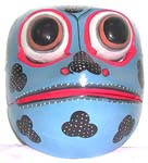 Black pattern decor color painting frog mask with open mouth, assorted color randomly pick by our staffs