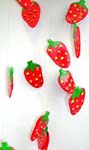 Red strawberry wooden mobile