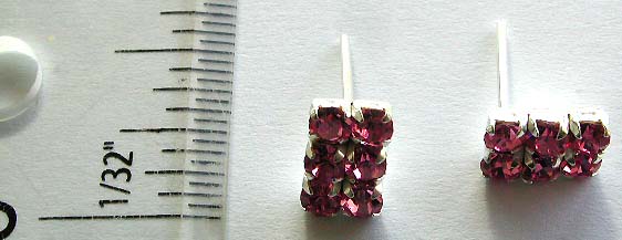 Sterling silver earring in 6 mini pink color cz stone forming rectangle pattern design 





   
  

   

 
 







 

 








 
