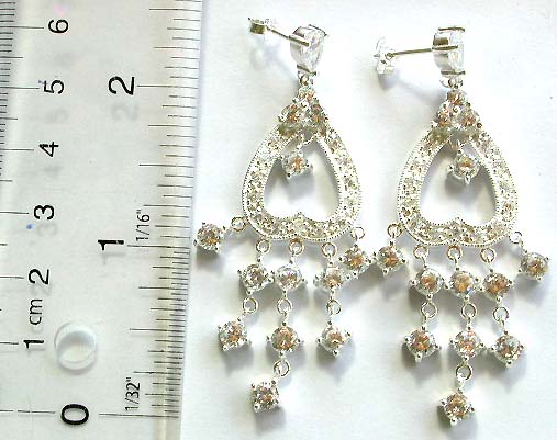Wholesale sterling silver chandelier earring, CZ chandler earrings handcrafted. We also supply turquoise stone chandelier earring Indian style.       
