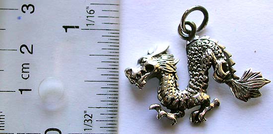 Oriental dragon pendant made of 925. sterling silver                   
