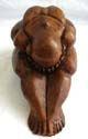 Tropical hard wood made of weeping buddha abstract carving with feet extenting out