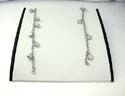Mini slope white leather bracelet display, 4 hooks