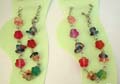 Fashion anklet design in flower and chip beads with clear bead chips