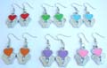 Fashion earring with a pair of slipper holdling a heart, fish hook back design