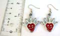 Fashion fish hook earring in assorted enamel color hand design