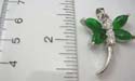 Dragonfly fashion charm pendant with imitation jade and clear cz stone embedded