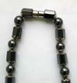 Hematite jewelry, hematite necklace with multi short cylinder shape and pearl shape magnetic beads forming, magneticend 
