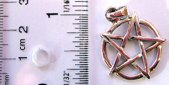 Wicca symbol pendant made of 925. sterling silver   