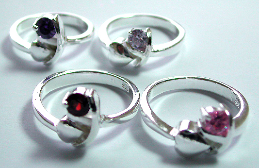 Wholesale Lab Gems, semi precious gem stones,  Birth stone silver ring
  