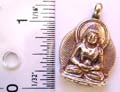 Religious jewelry sterling silver pendant with meditating buddha figure design