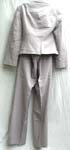Grayish fashion lady's coat and pant dress set