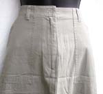 Natural color cotton long skirt