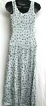 Flapdoodle one piece through lake blue long skirt with multi mini flower decor
