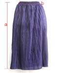 Wrinkle long skirt in straight line pattern; 1/2" elastic waist line