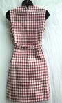Scottish pattern one piece through skirt, narrow shoulder, no sleeve