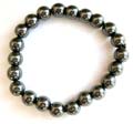 Hematite stretchy bracelet with multi hematite pearl beads inlaid