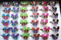 Fashion ring with enamel color butterfly pattern decor at center, 36 pieces per tray, assorted color and size randomly pick