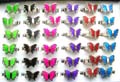 Fashion ring with enamel color butterfly pattern decor at center, 36 pieces per tray, assorted color and size randomly pick 